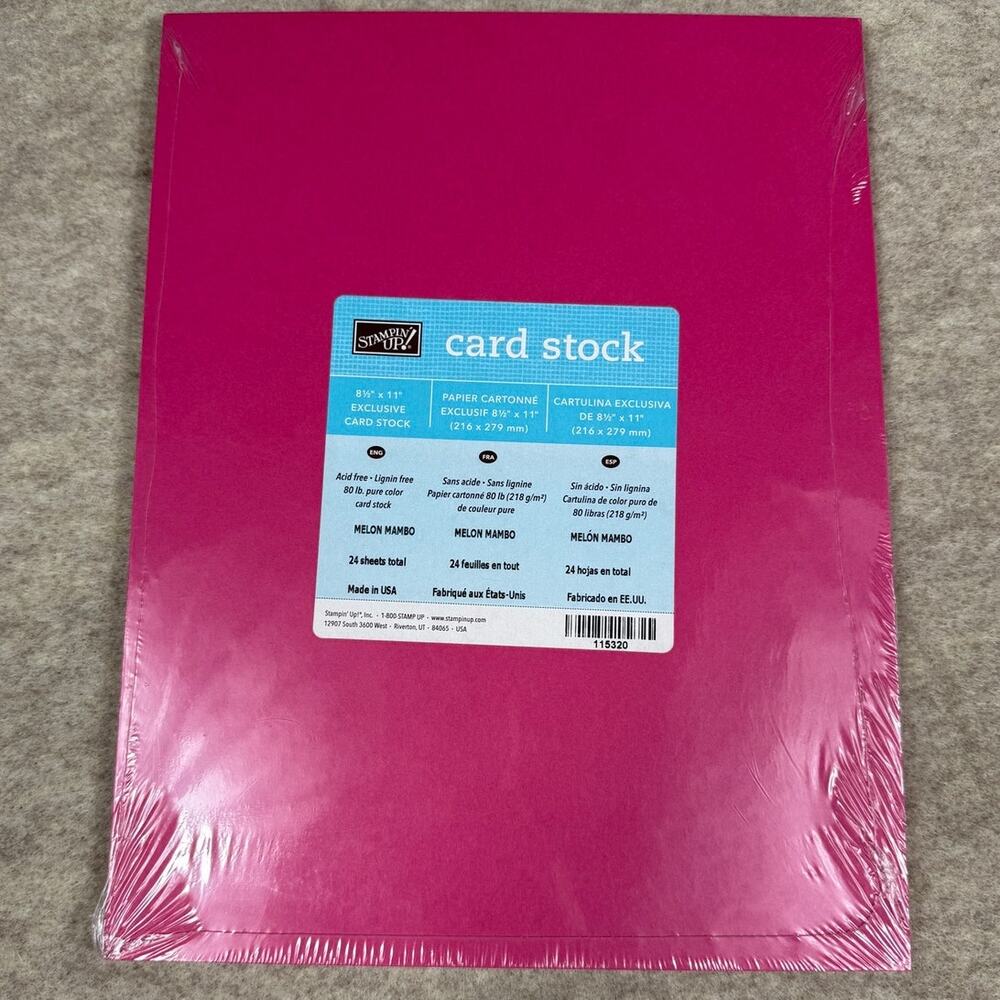 Stampin' Up Card Stock 8 1/2" x 11" Melon Mambo NEW